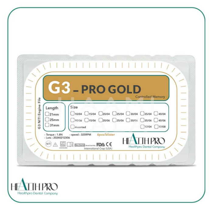 فایل روتاری G3-Pro Gold برند Health Pro Dental