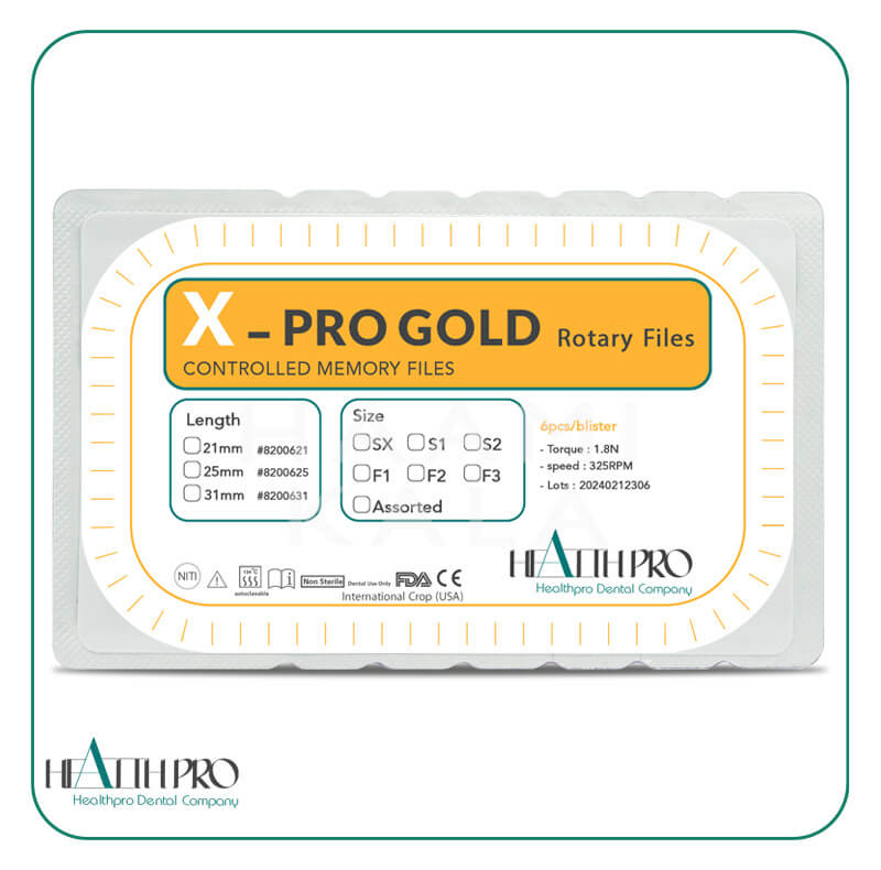 فایل روتاری مدل X-Pro Gold برند Health Pro Dental